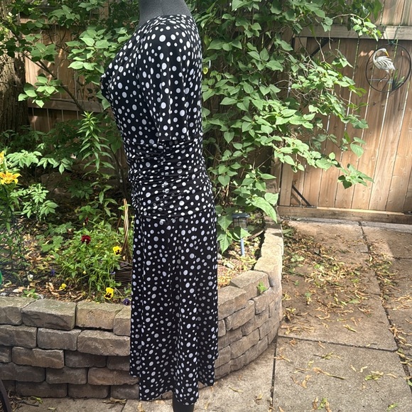 Jessica Polka Dot Classic Black and White Midi Dress. Size Small. - Picture 4 of 10
